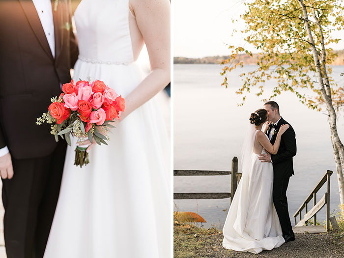 copake lake wedding couple